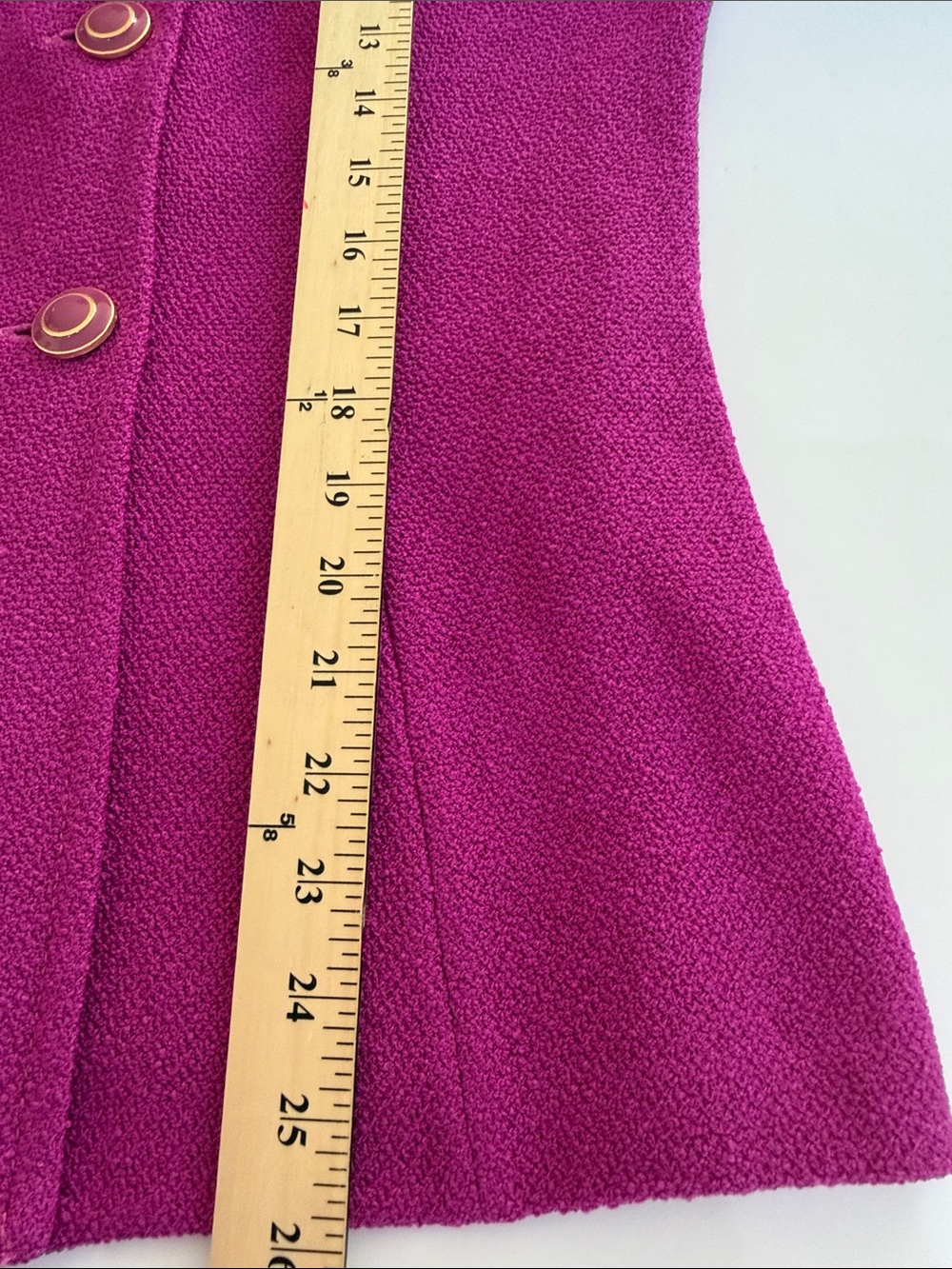 St. John Collection Magenta Santana Knit Jacket Size 8 Double Breasted Designer - Picture 7 of 9